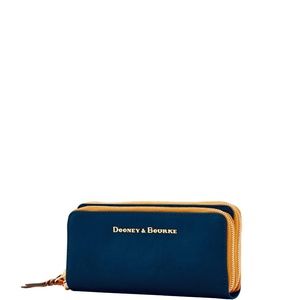 NEW Dooney & Bourke Blue City Double Zip Wallet